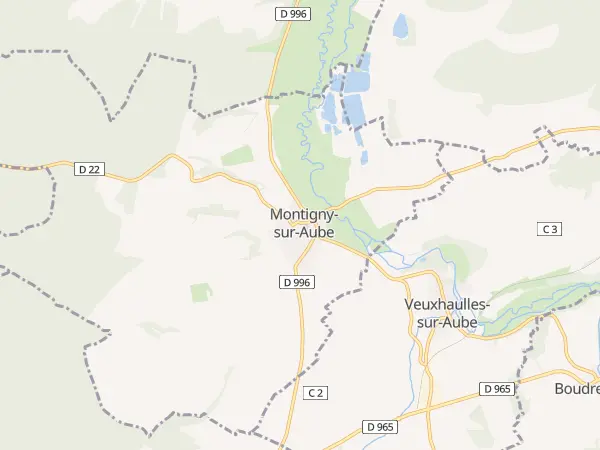 Plan de Montigny-sur-Aube