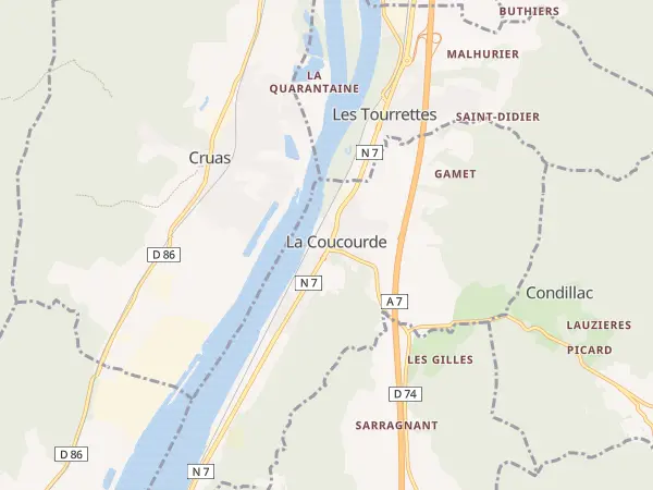 Plan de La Coucourde