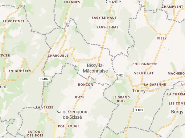 Plan de Bissy-la-Mâconnaise