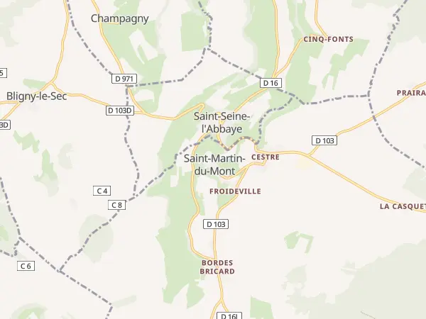 Plan de Saint-Martin-du-Mont
