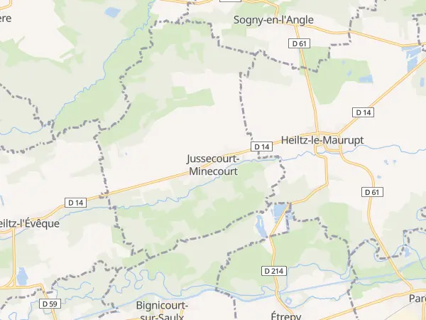 Plan de Jussecourt-Minecourt