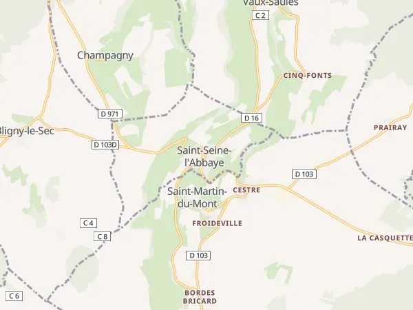 Plan de Saint-Seine-l’Abbaye