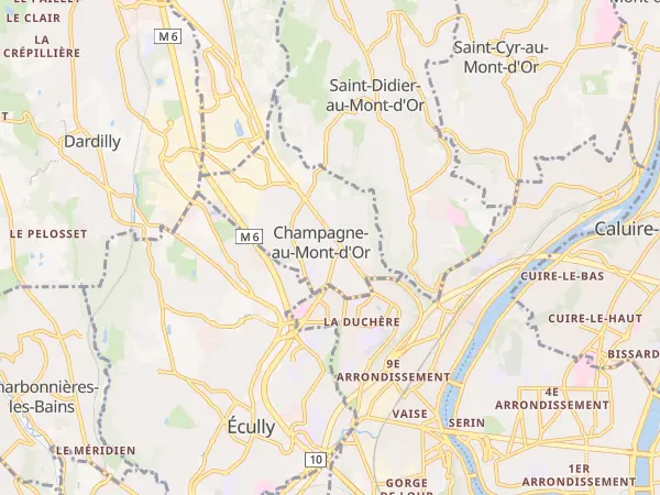 Plan de Champagne-au-Mont-d’Or