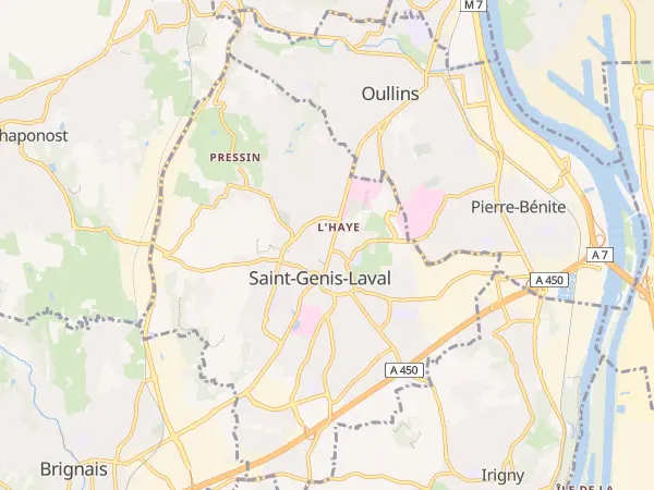 Plan de Saint-Genis-Laval
