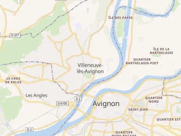 Plan de Villeneuve-lès-Avignon