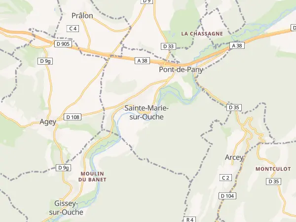 Plan de Sainte-Marie-sur-Ouche