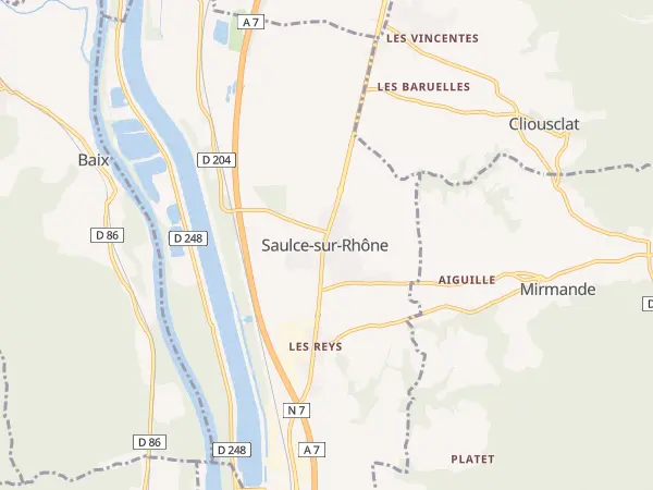 Plan de Saulce-sur-Rhône