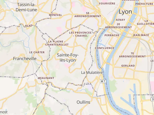 Plan de Sainte-Foy-lès-Lyon