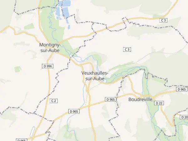 Plan de Veuxhaulles-sur-Aube