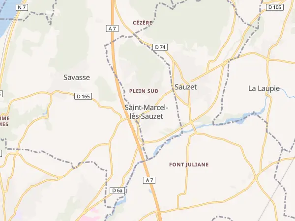 Plan de Saint-Marcel-lès-Sauzet