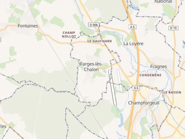 Plan de Farges-lès-Chalon