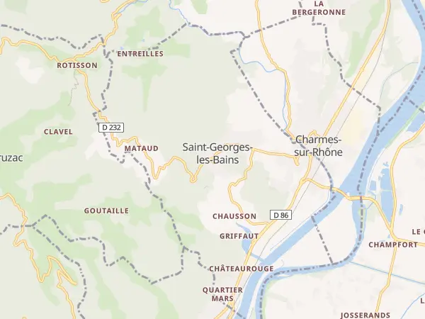 Plan de Saint-Georges-les-Bains