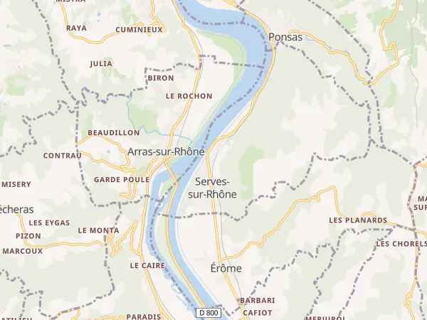 Plan de Serves-sur-Rhône