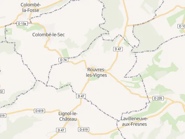 Plan de Rouvres-les-Vignes