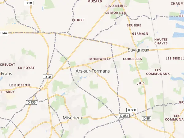 Plan de Ars-sur-Formans