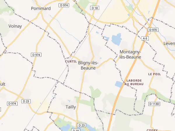 Plan de Bligny-lès-Beaune