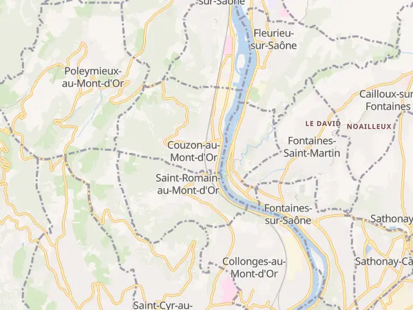 Plan de Couzon-au-Mont-d’Or