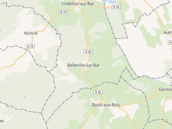 Plan de Belleville-et-Châtillon-sur-Bar