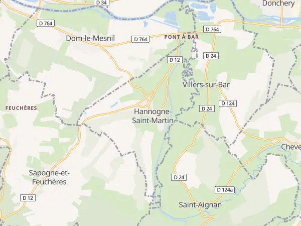 Plan de Hannogne-Saint-Martin