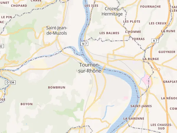 Plan de Tournon-sur-Rhône