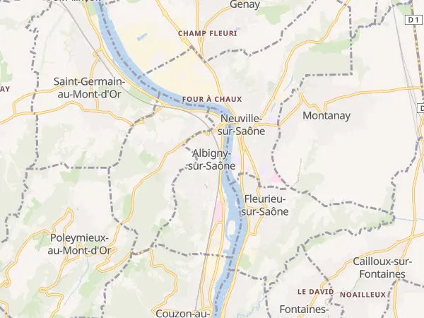 Plan de Albigny-sur-Saône