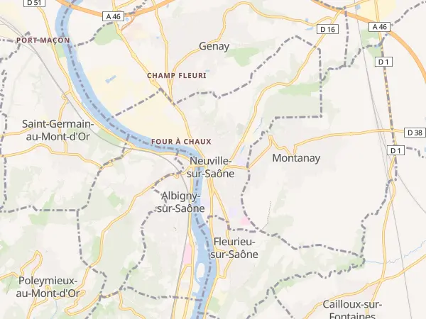 Plan de Neuville-sur-Saône