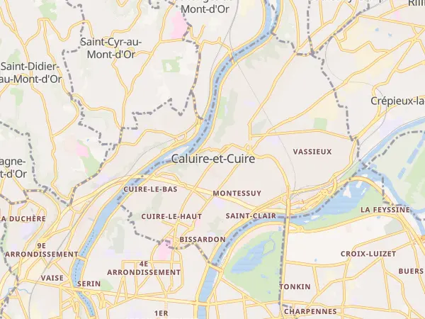 Plan de Caluire-et-Cuire