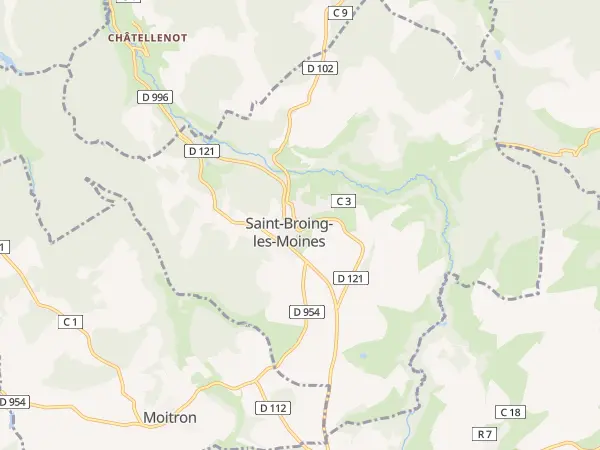 Plan de Saint-Broing-les-Moines