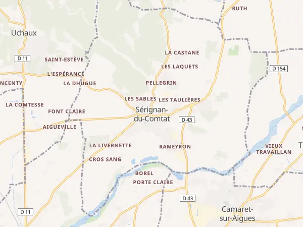 Plan de Sérignan-du-Comtat