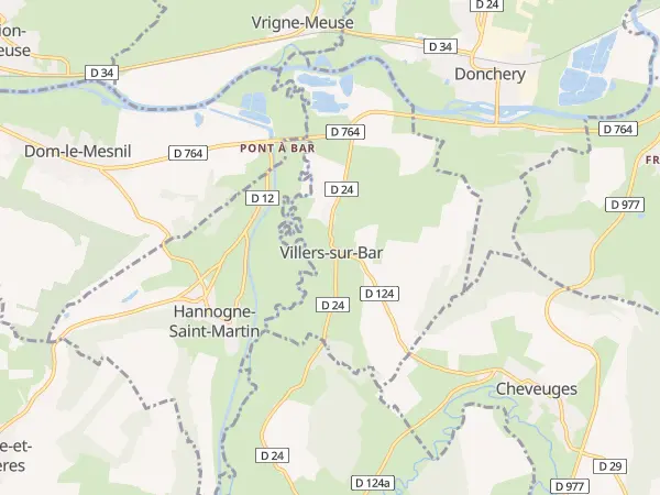 Plan de Villers-sur-Bar