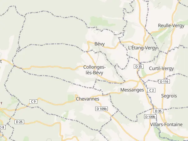 Plan de Collonges-lès-Bévy