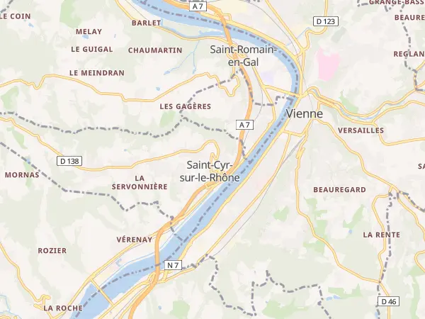 Plan de Saint-Cyr-sur-le-Rhône