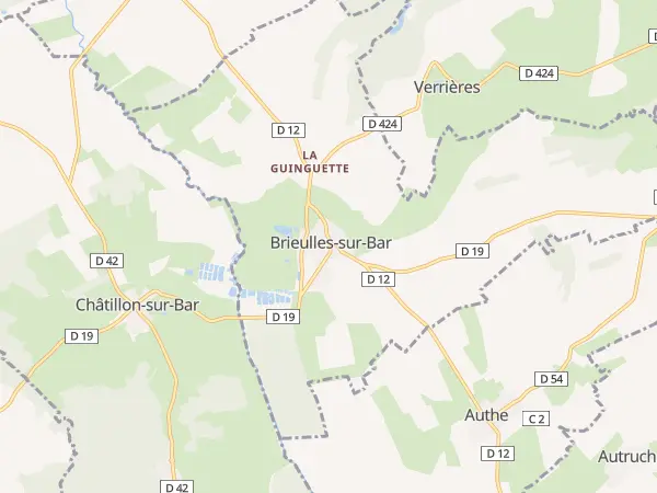 Plan de Brieulles-sur-Bar