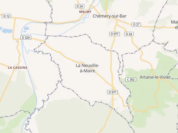 Plan de La Neuville-à-Maire