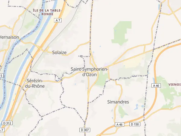 Plan de Saint-Symphorien-d’Ozon