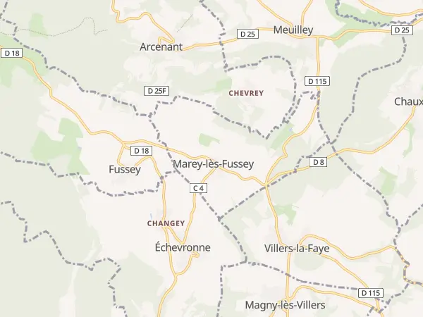 Plan de Marey-lès-Fussey