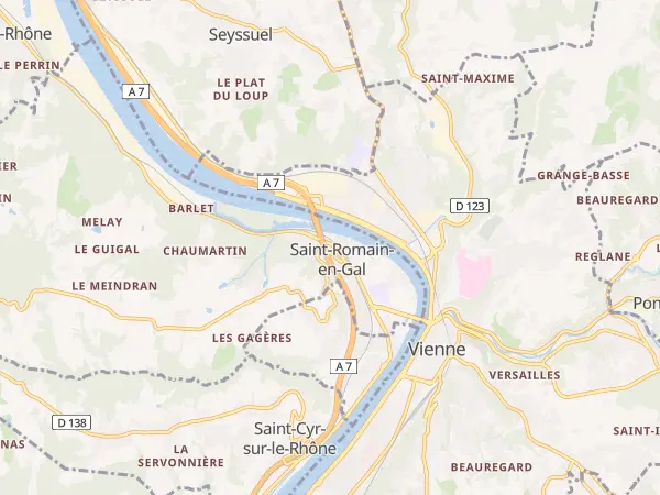 Plan de Saint-Romain-en-Gal