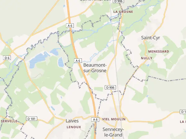 Plan de Beaumont-sur-Grosne