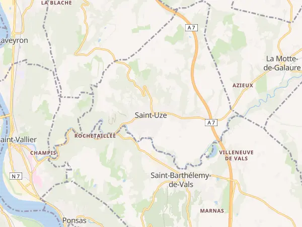 Plan de Saint-Uze