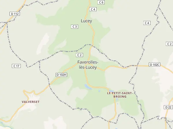 Plan de Faverolles-lès-Lucey