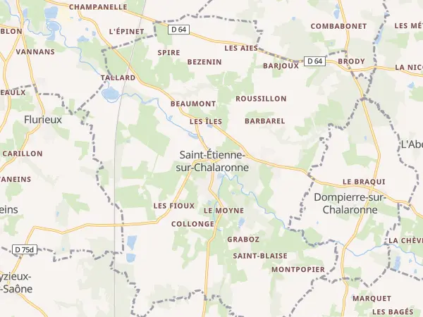 Plan de Saint-Étienne-sur-Chalaronne