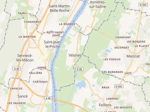 Plan de Vésines