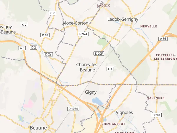 Plan de Chorey-les-Beaune