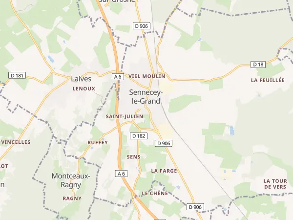 Plan de Sennecey-le-Grand
