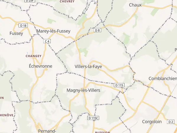 Plan de Villers-la-Faye