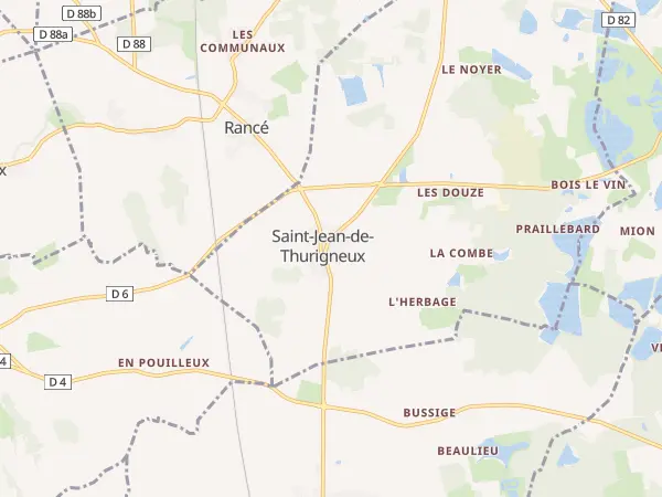 Plan de Saint-Jean-de-Thurigneux