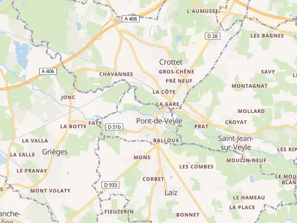 Plan de Pont-de-Veyle