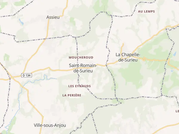 Plan de Saint-Romain-de-Surieu