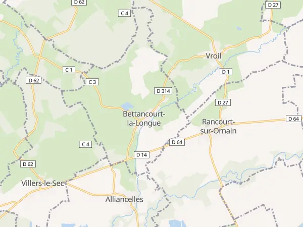 Plan de Bettancourt-la-Longue