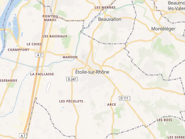 Plan de Étoile-sur-Rhône